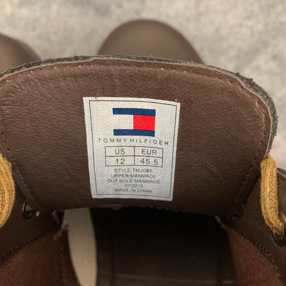Tommy Hilfiger Men's Lace Up Casual Dress Brown Ankle Boots - Picture 10 of 12